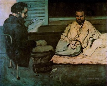 Paul Cezanne Painting - Paul Alexis Reading a Manuscript to Emile Zola Paul Cezanne